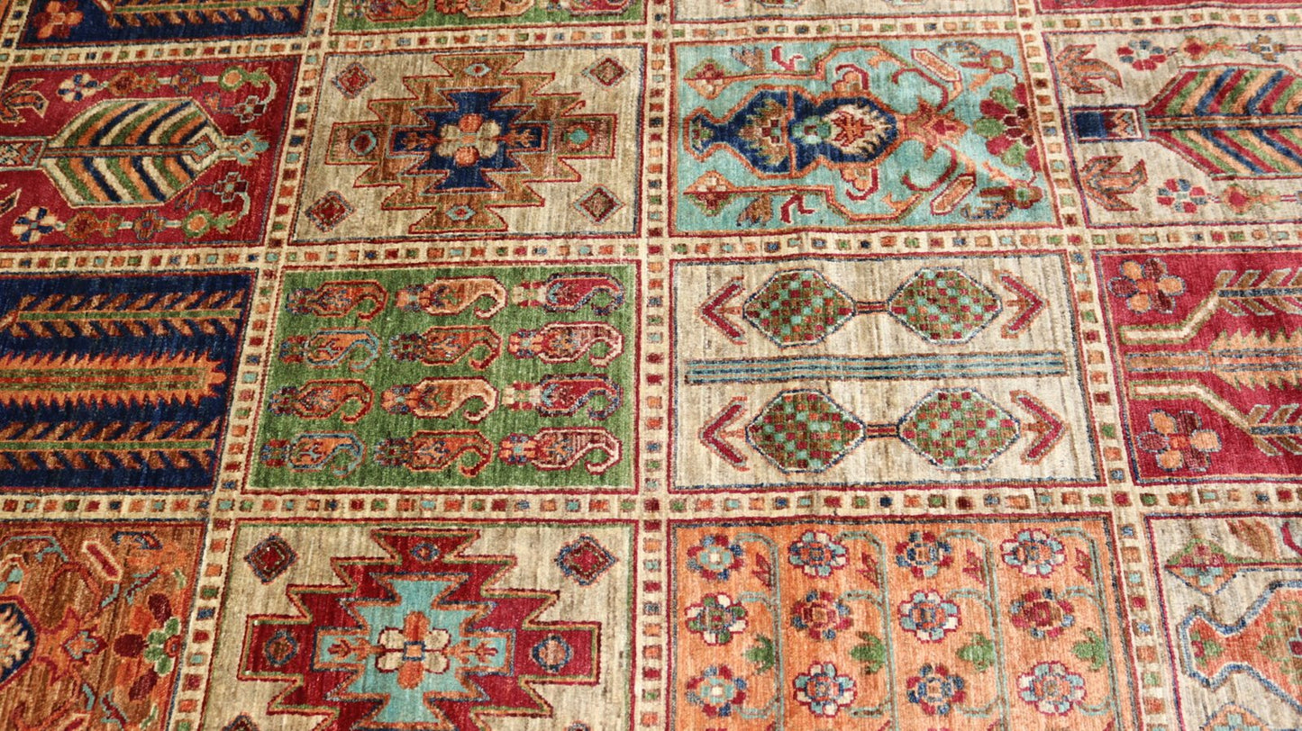 Tribal Afghan Handmade Rug  - 10.1×6.7 Ft.