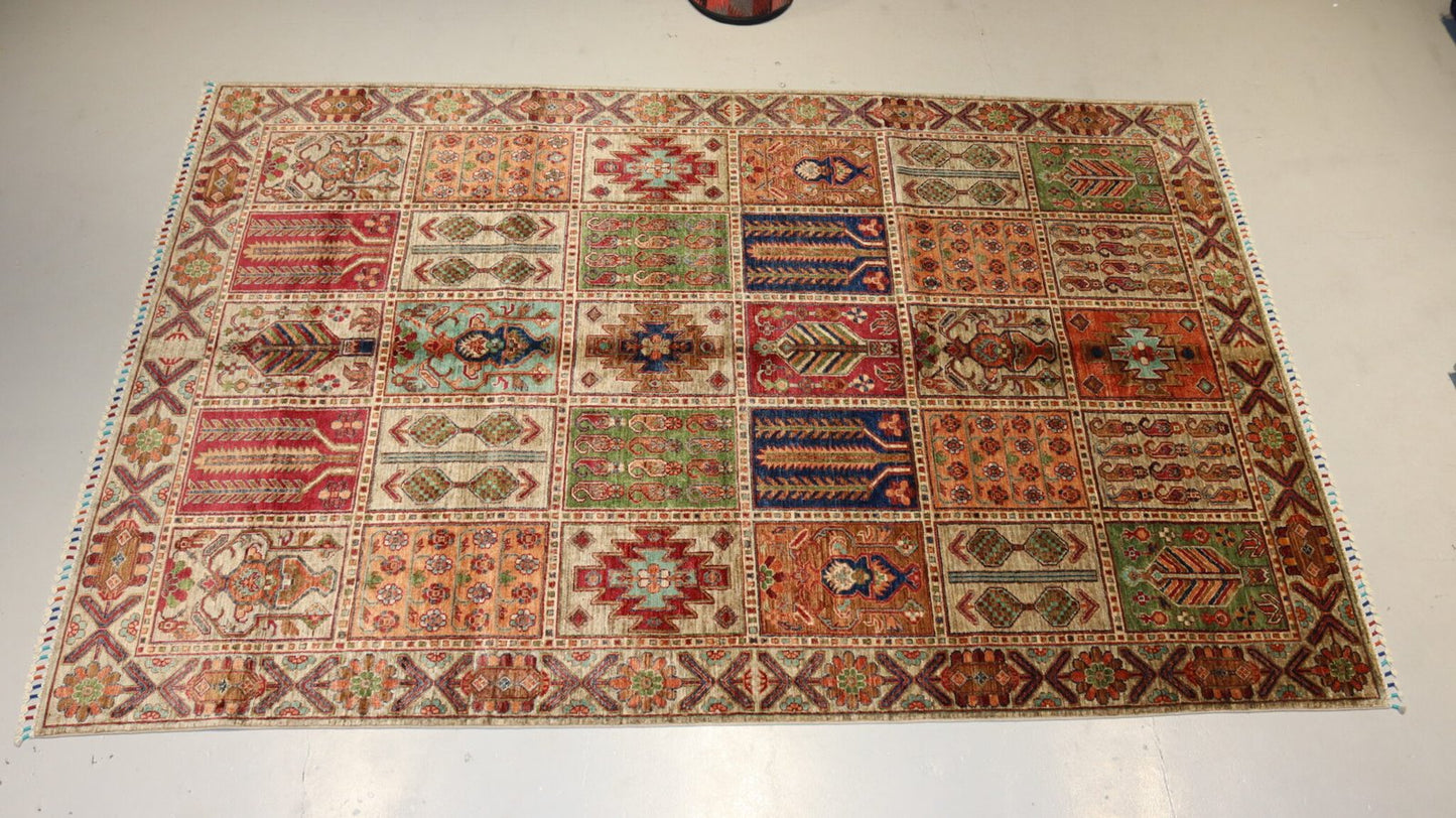 Tribal Afghan Handmade Rug  - 10.1×6.7 Ft.