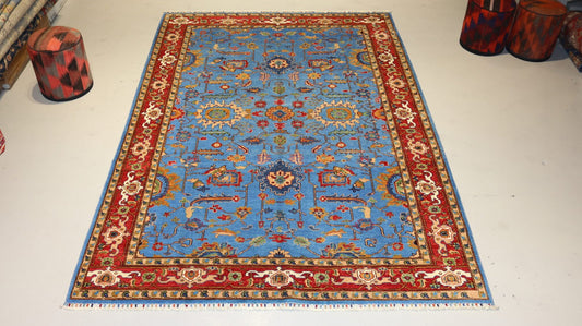 Afghan Tribal Rug -9.5×6.5 Ft.