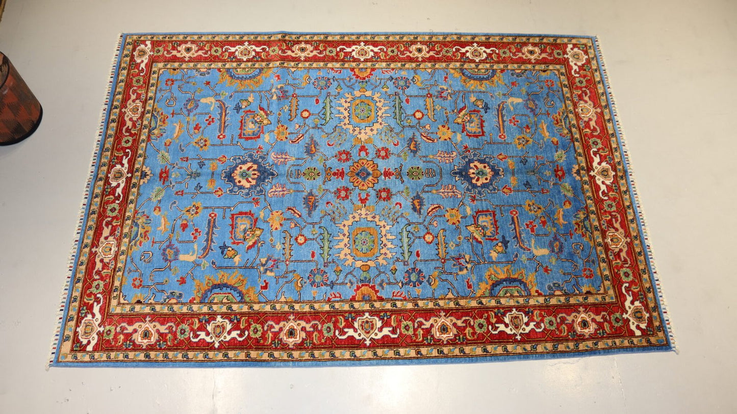 Afghan Tribal Rug -9.5×6.5 Ft.