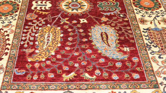 Afghan Red  Rug - 8.1×5.9 Ft.