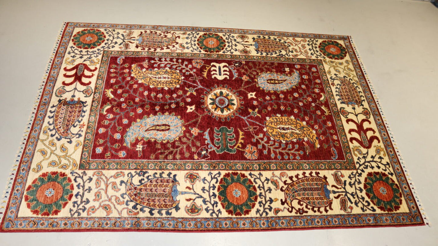 Afghan Red  Rug - 8.1×5.9 Ft.