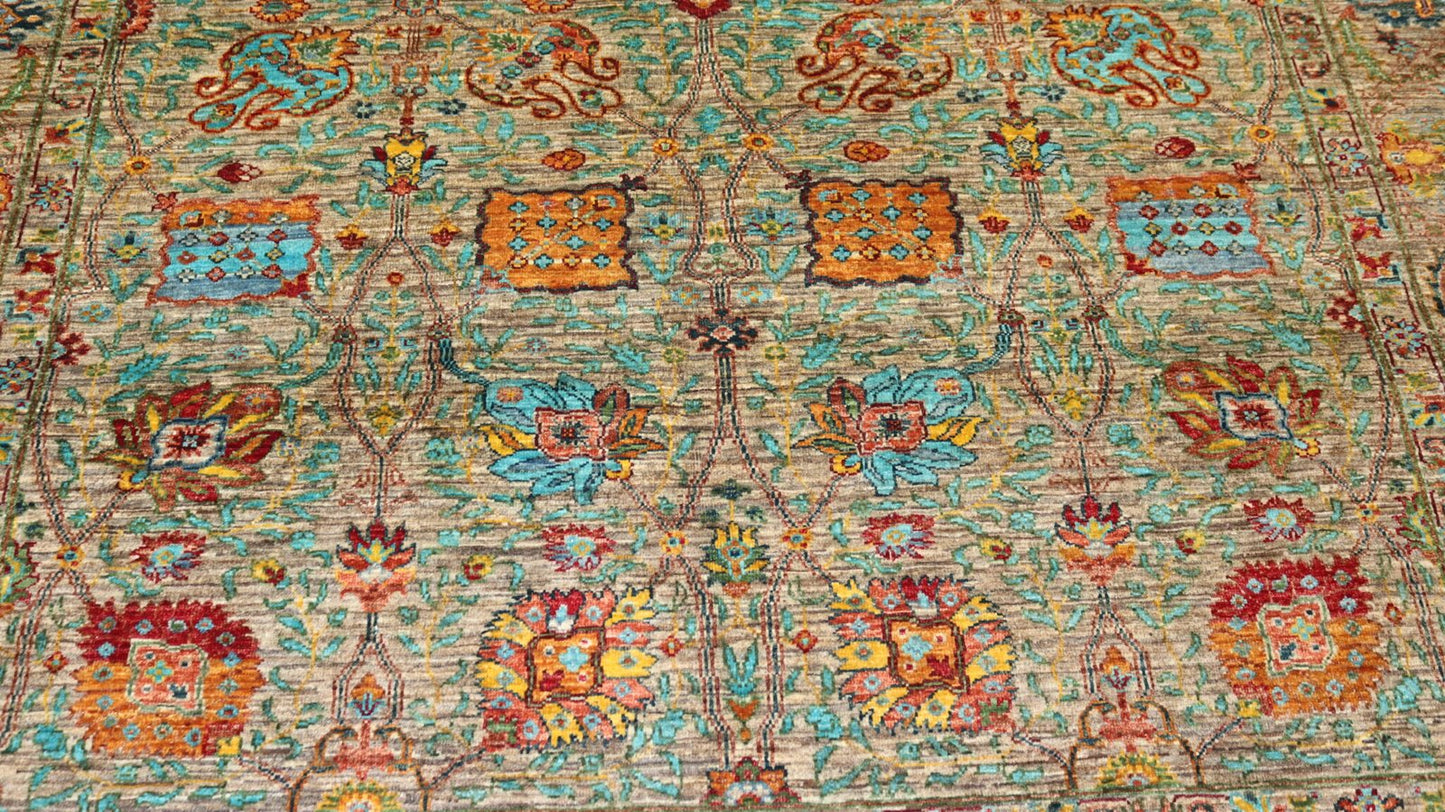 Afghan Tribal  Rug - 7.4×5.6 Ft.