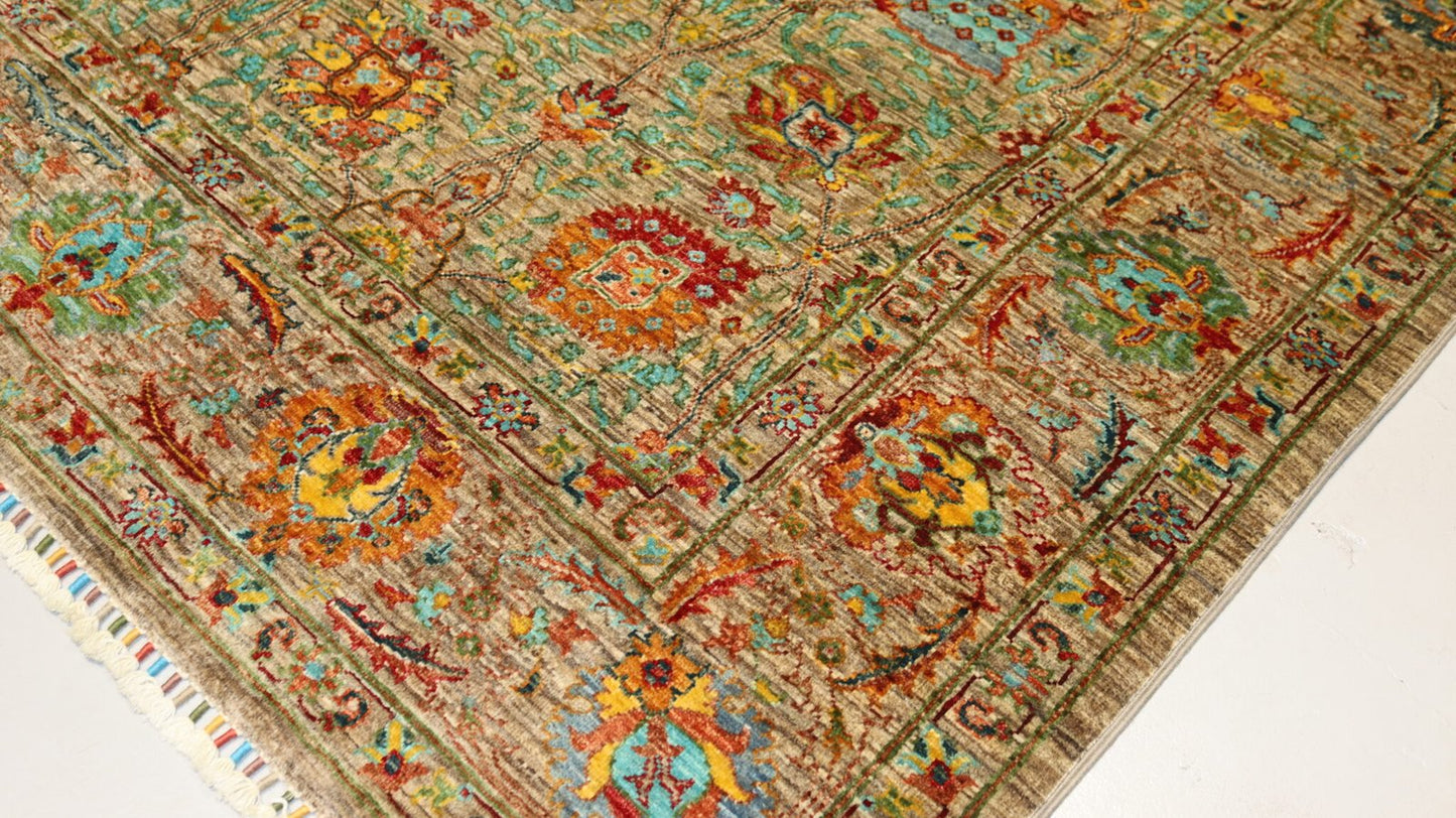 Afghan Tribal  Rug - 7.4×5.6 Ft.