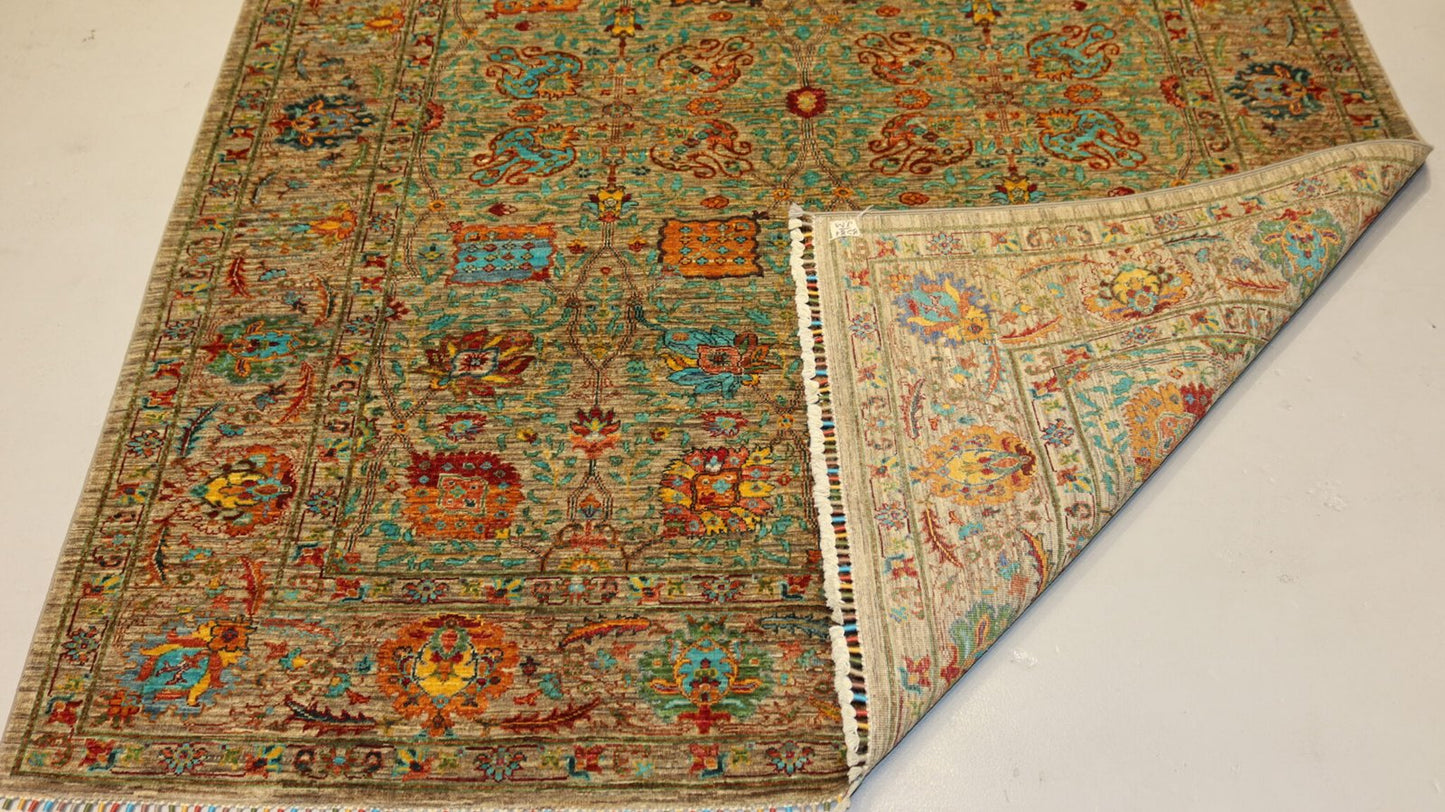 Afghan Tribal  Rug - 7.4×5.6 Ft.