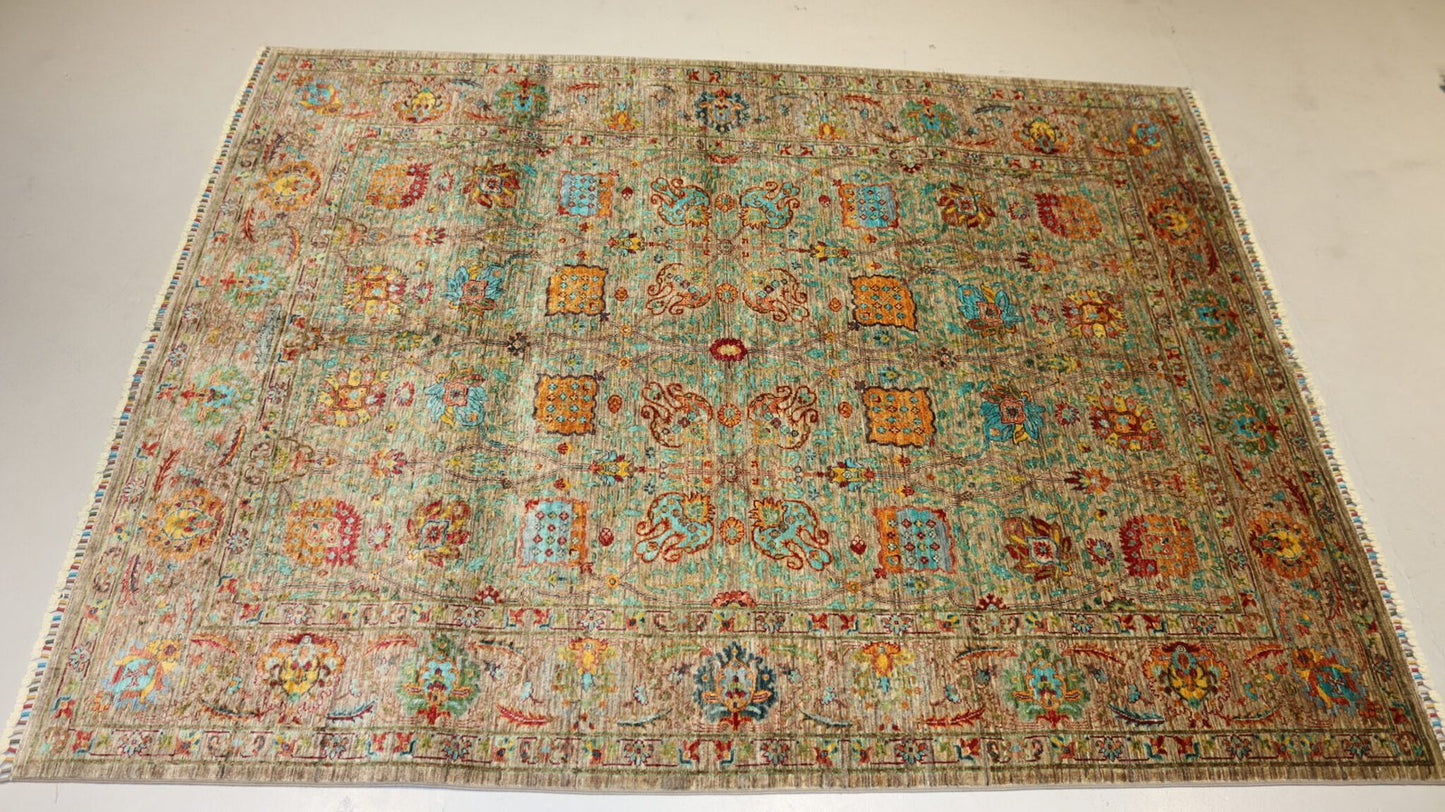 Afghan Tribal  Rug - 7.4×5.6 Ft.