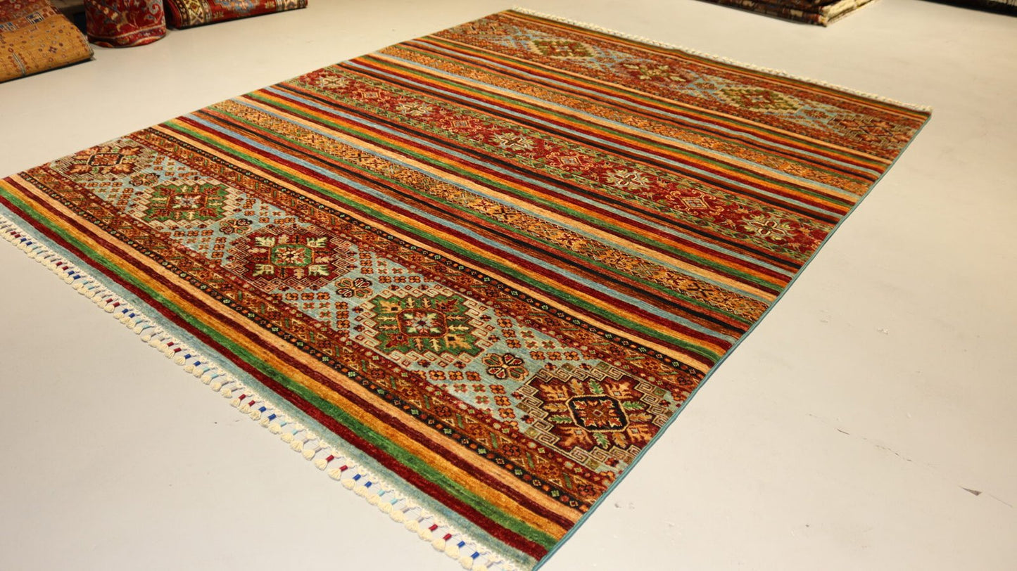 Tribal Handmade Rug - 7.7×5.9 Ft.