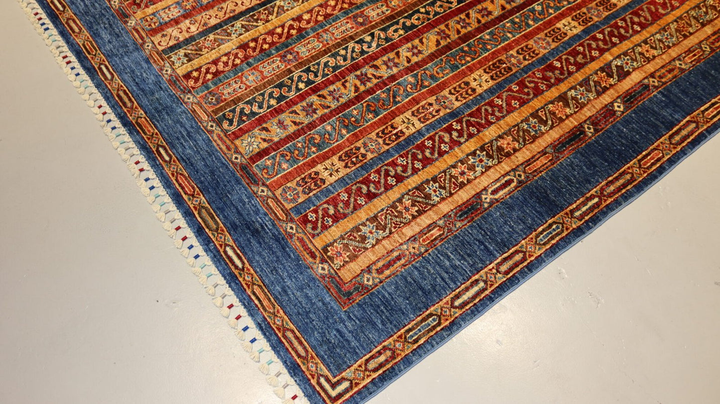 Handmade Shall Design Rug -8.2×5.8Ft