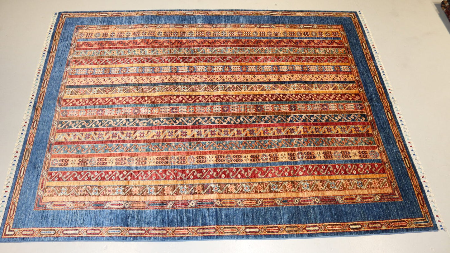 Handmade Shall Design Rug -8.2×5.8Ft