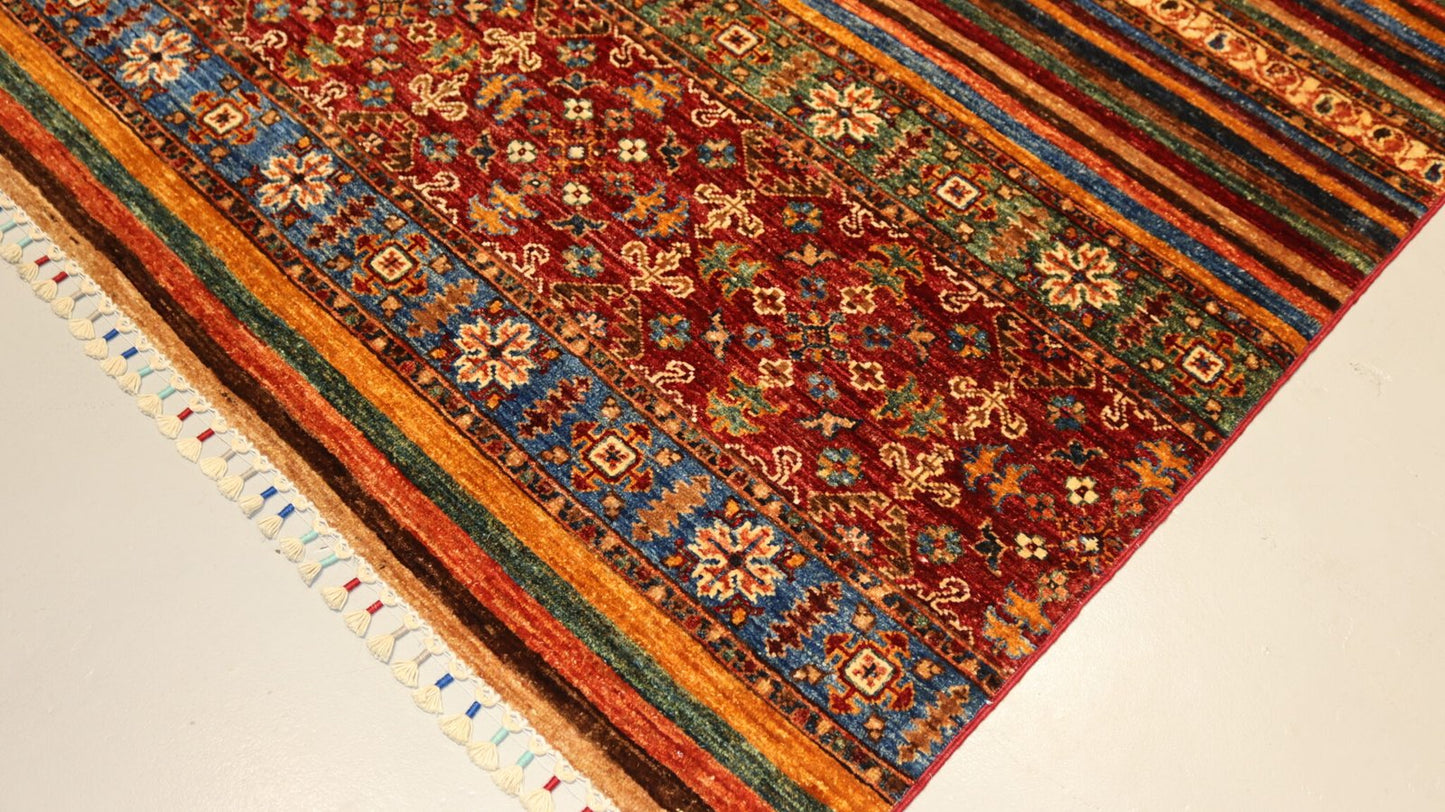 Handmade Khurjeen Design Rug - 8.3×5.5 Ft.