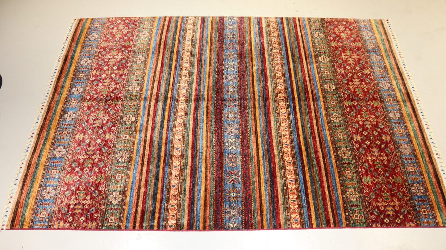 Handmade Khurjeen Design Rug - 8.3×5.5 Ft.