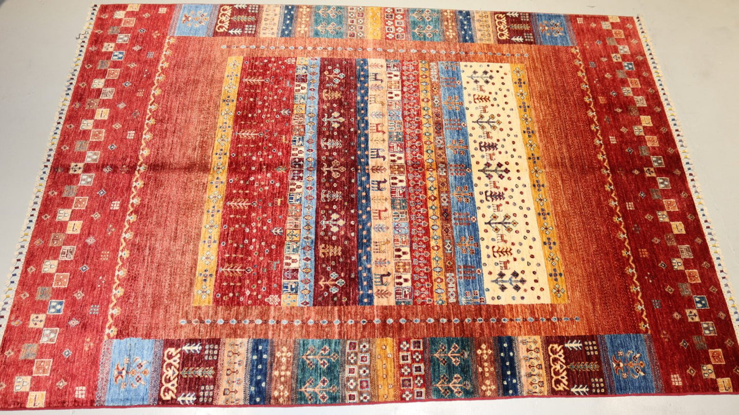 Afghan Tribal Area Rug - 7.9×5.6 Ft.