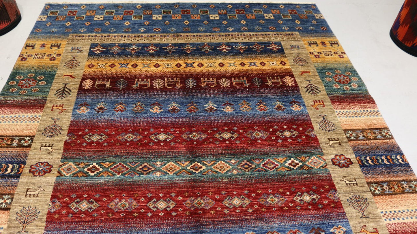 Handmade Rug -7.8×5.6Ft.