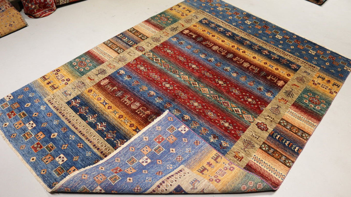 Handmade Rug -7.8×5.6Ft.