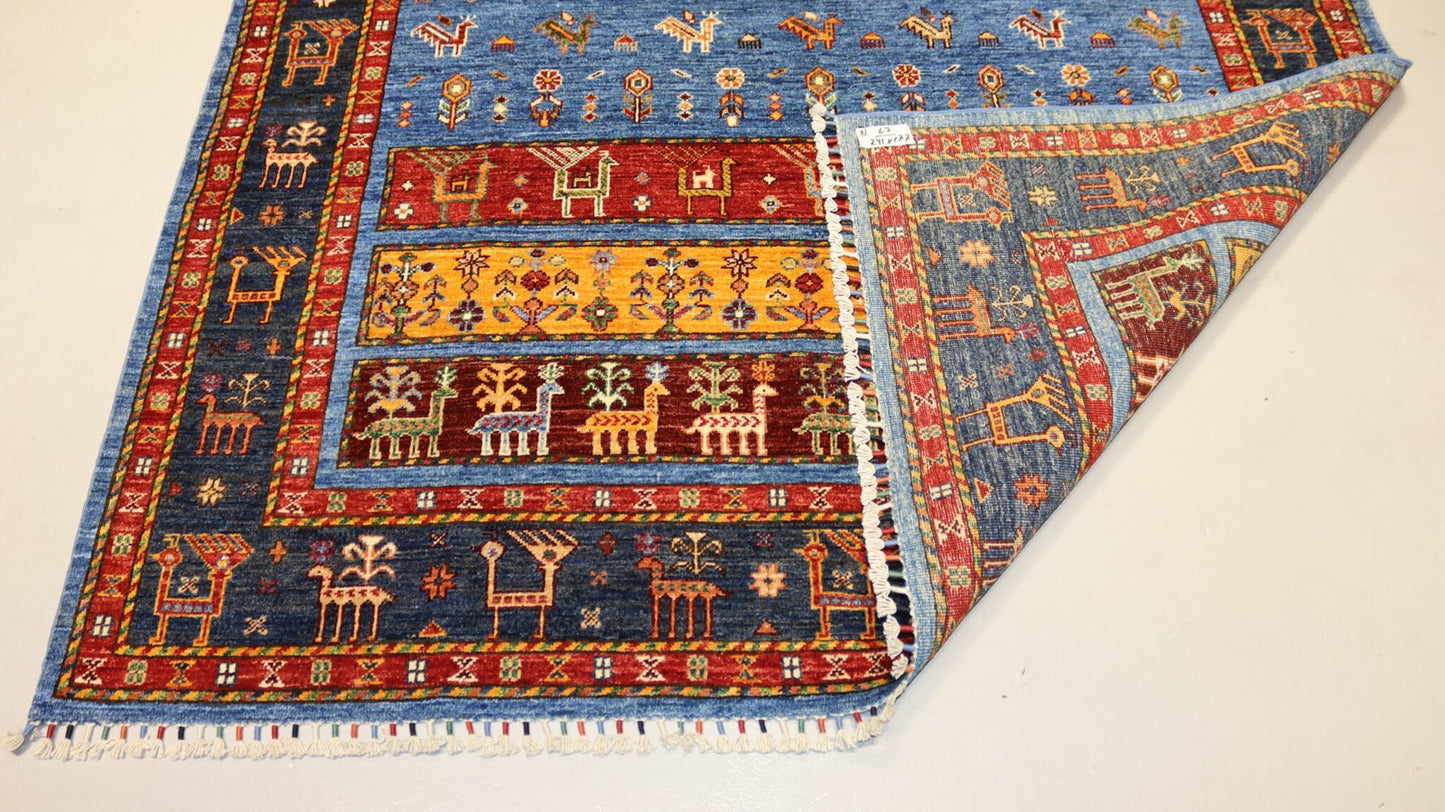 Afghan Tribal Rug -7.9×5.9Ft.