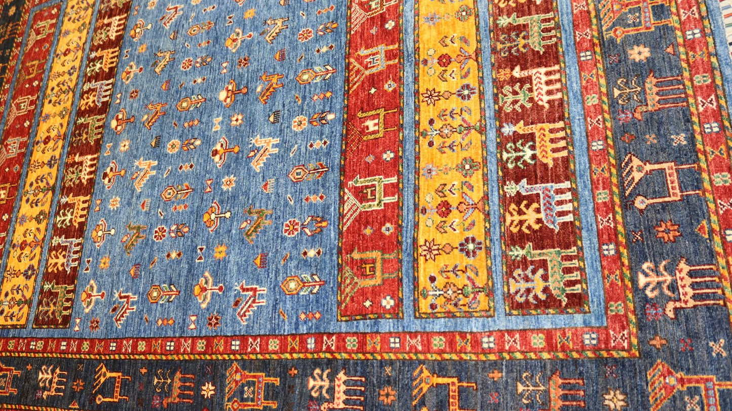 Afghan Tribal Rug -7.9×5.9Ft.