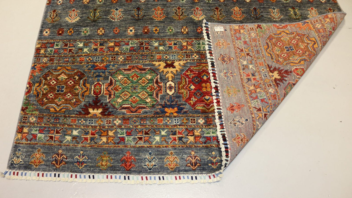 Afghan Tribal Rug -7.9×5.9Ft.