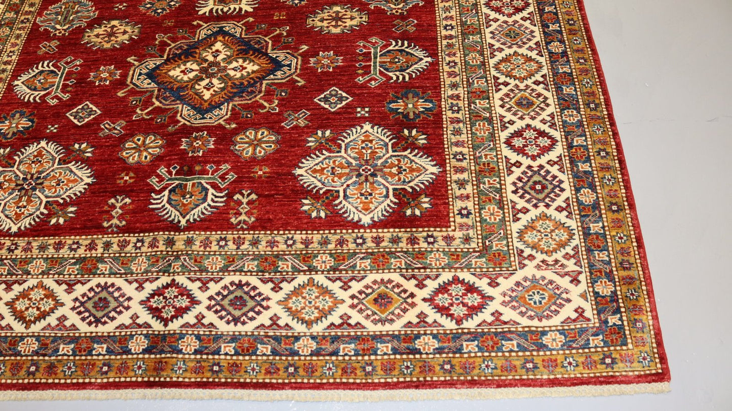 Handmade Rug -Size - 9.8×6.8Ft.