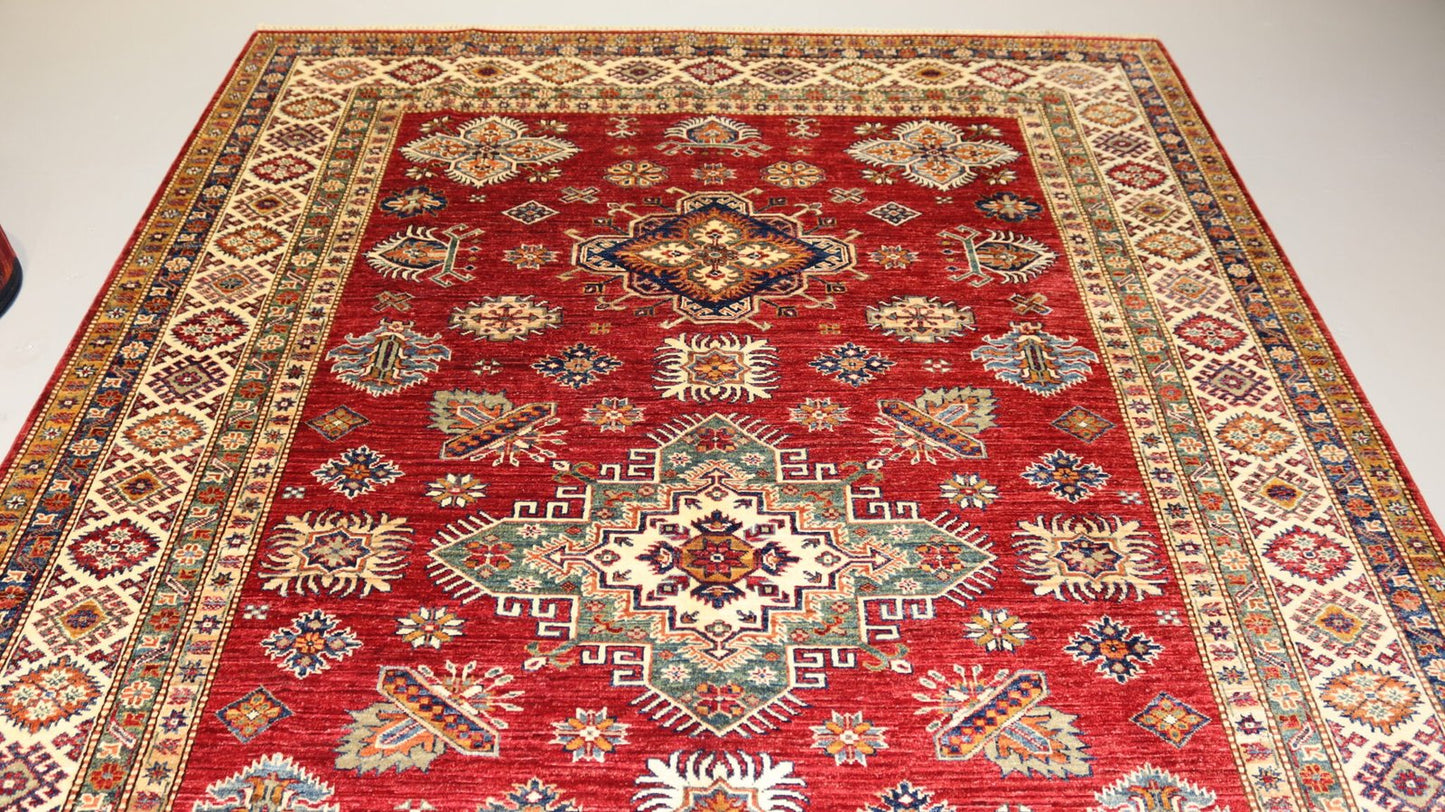 Handmade Rug -Size - 9.8×6.8Ft.