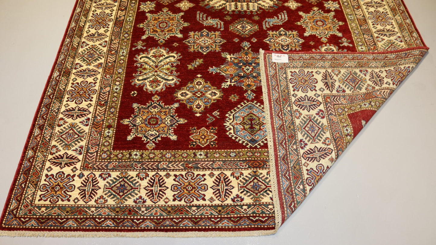 Handmade Red Area Rug -10.2×6.9Ft. 