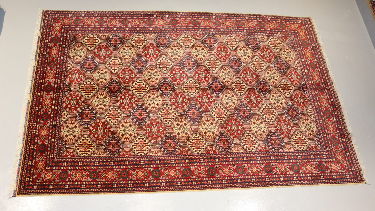 Brown Handmade Rug -10.1×6.5Ft.