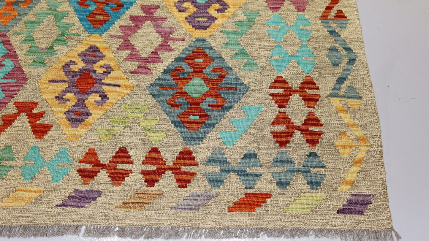 Afghan Kilim -8.1×5.9Ft.