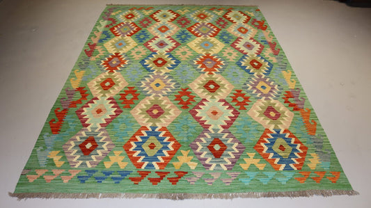 Afghan Kilim -8×5.6Ft.