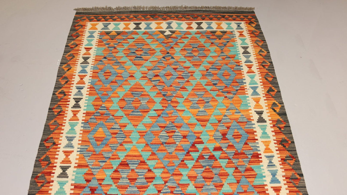 Afghan Kilim - 7.1×2.4Ft.