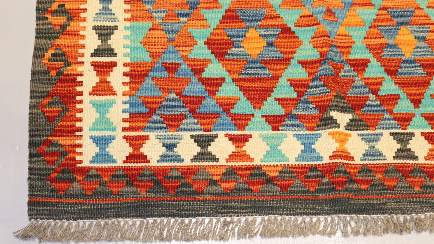 Afghan Kilim - 7.1×2.4Ft.