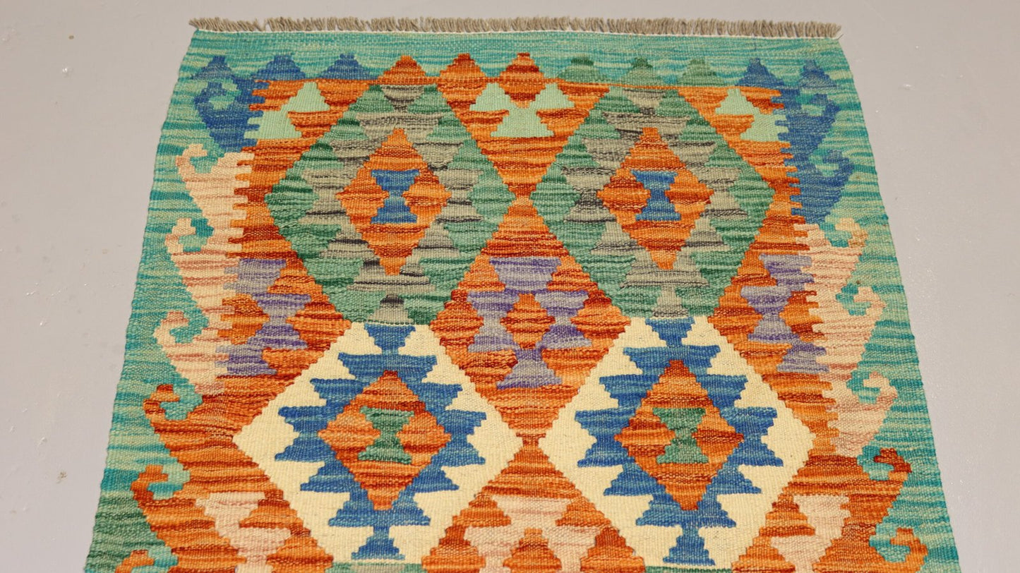 Vintage Afghan Handmade Kilim - 4.2×2.6Ft.