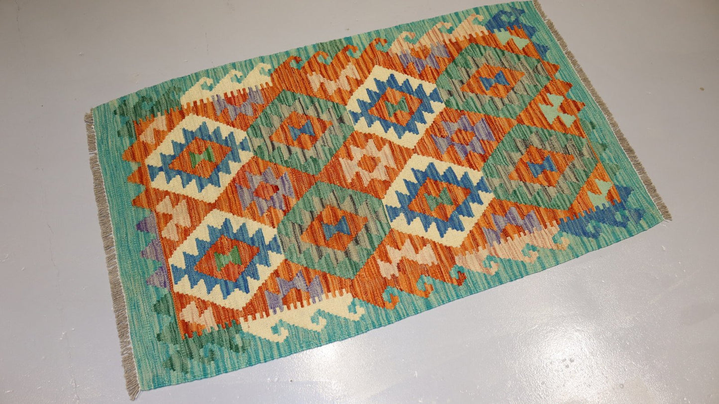 Vintage Afghan Handmade Kilim - 4.2×2.6Ft.