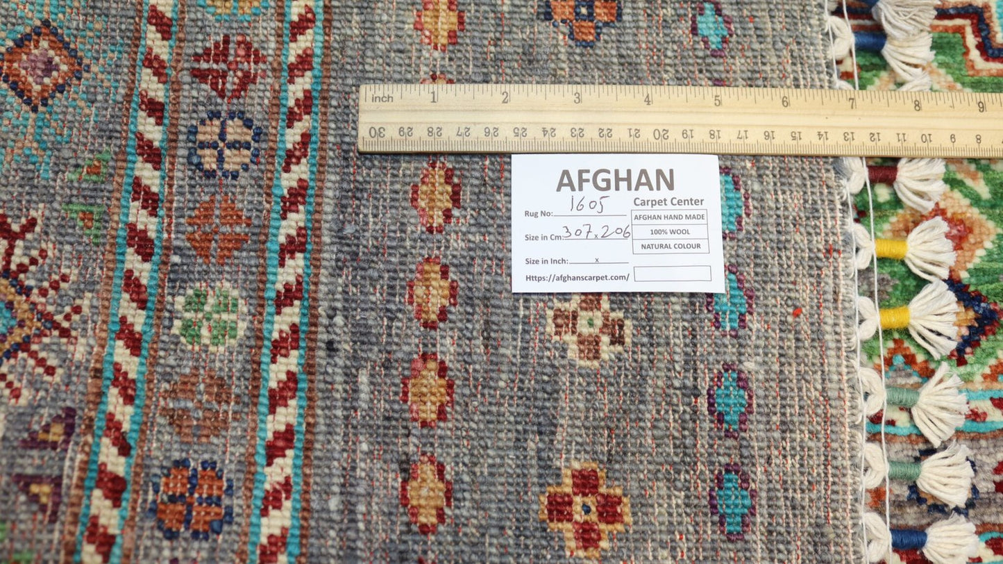 Afghan Rug - 10.1×6.7FT