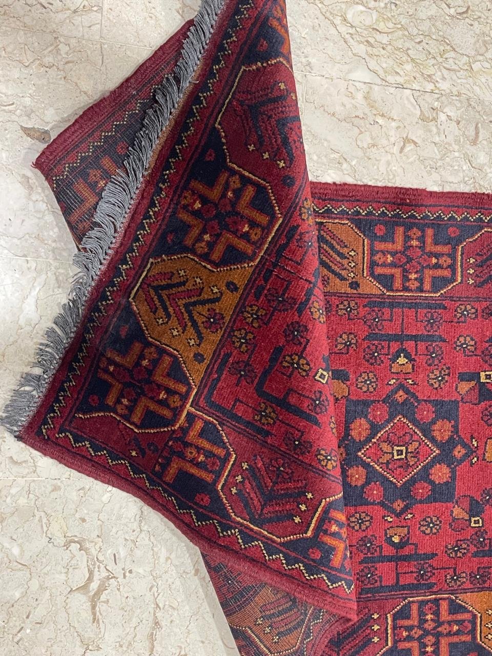 Afghan Handmade Rug-Size-484X78Cm-15.8X2.5 Ft.