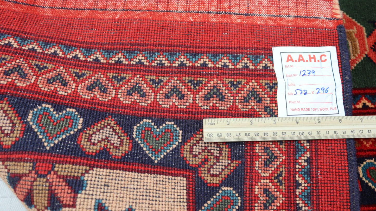 Afghan Handmade Rug -Stock-Size-578 X 296-Cm-18.9×9.7 FT.