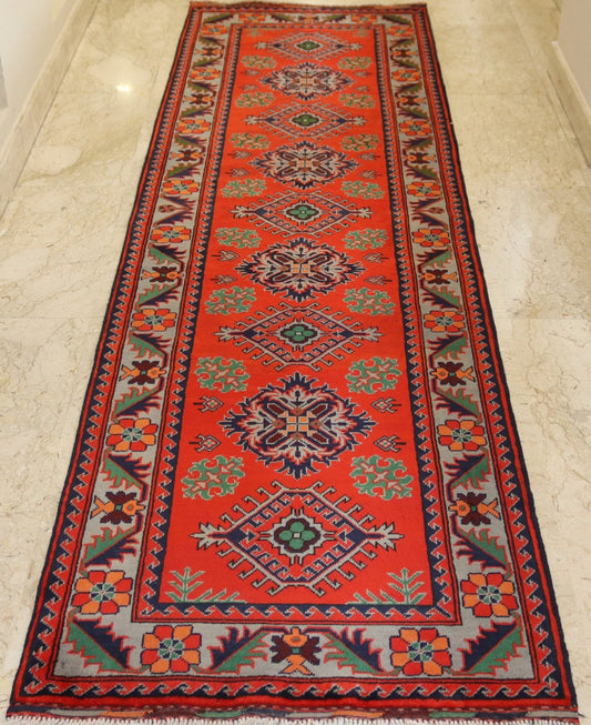 Afghan Handmade Rug-Size-297X84-Cm-9.7X2.7 Ft.