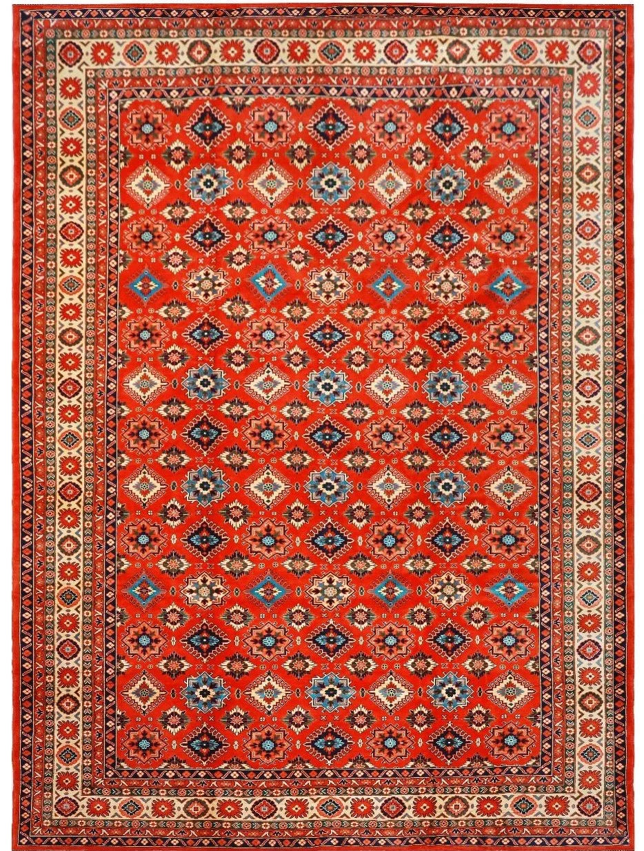 Afghan Handmade Rug, Stock Size-492 x 302 cm, 16.1 x 9.9 Ft.