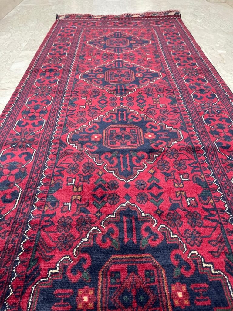 Afghan Handmade Rug -Size-390X80Cm-12.7X2.6 Ft.