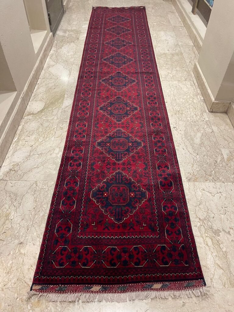 Afghan Handmade Rug -Size-390X80Cm-12.7X2.6 Ft.