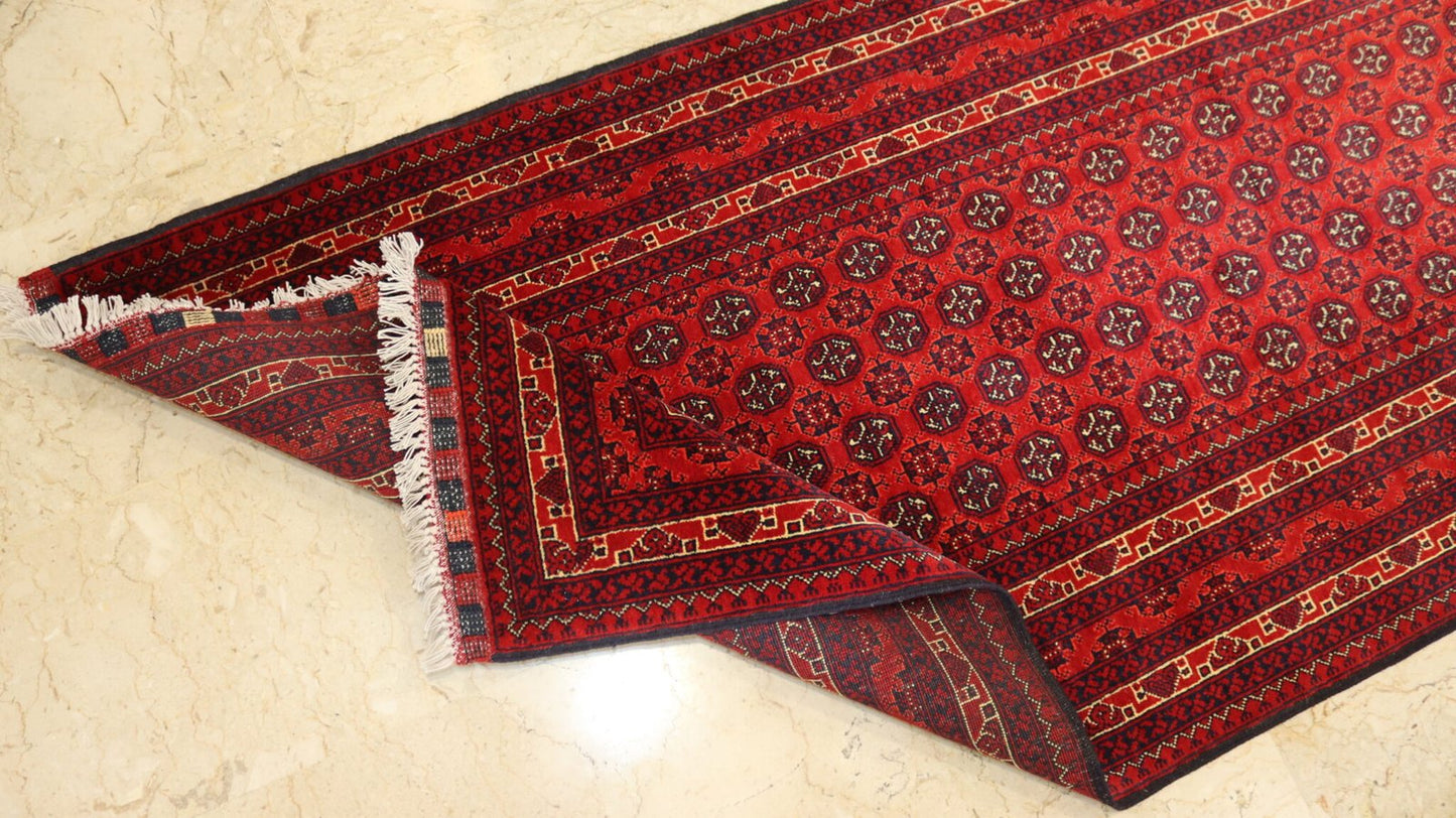 Afghan Handmade Rug-Size-295X88-Cm-9.6X2.8 Ft.