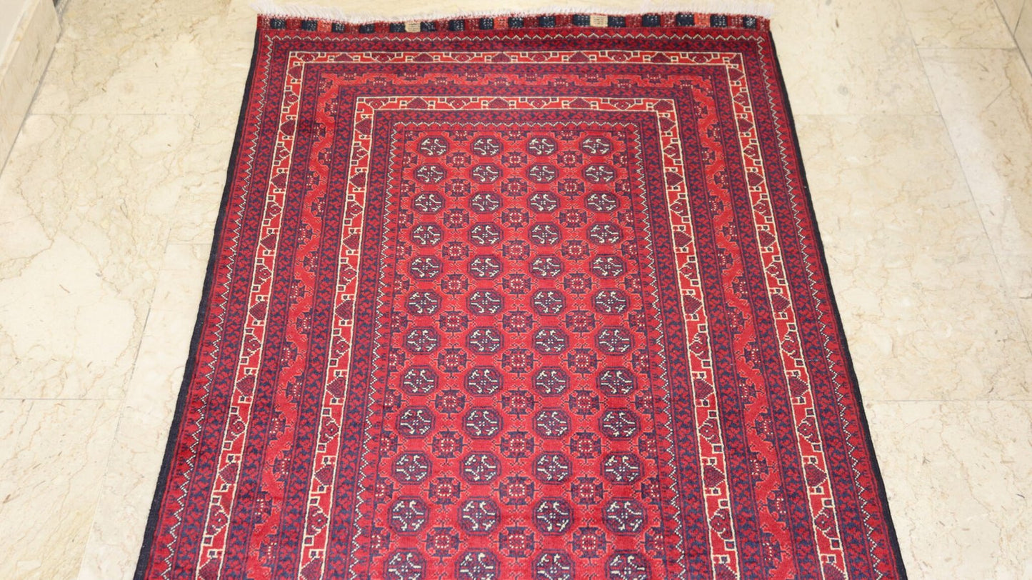 Afghan Handmade Rug-Size-295X88-Cm-9.6X2.8 Ft.