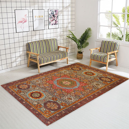 Afghan Mamlok Design Rug - 10.2×9.6.7Ft.