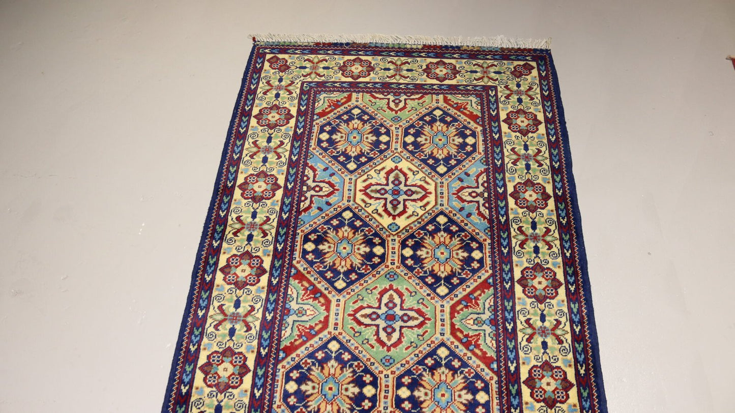 Afghan Handmade Rug-Size-295X91Cm-9.6×2.9 Ft.