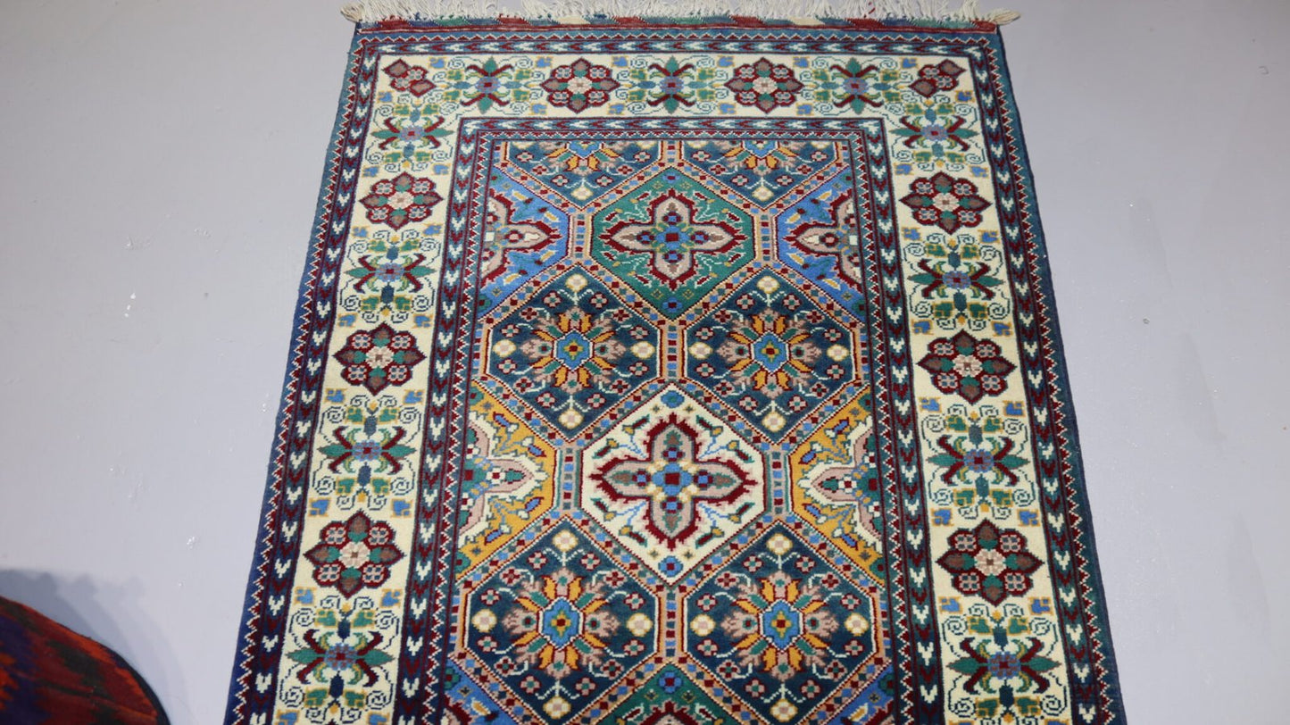 Afghan Handmade Rug-Size-213X92Cm-6.9x3 Ft.