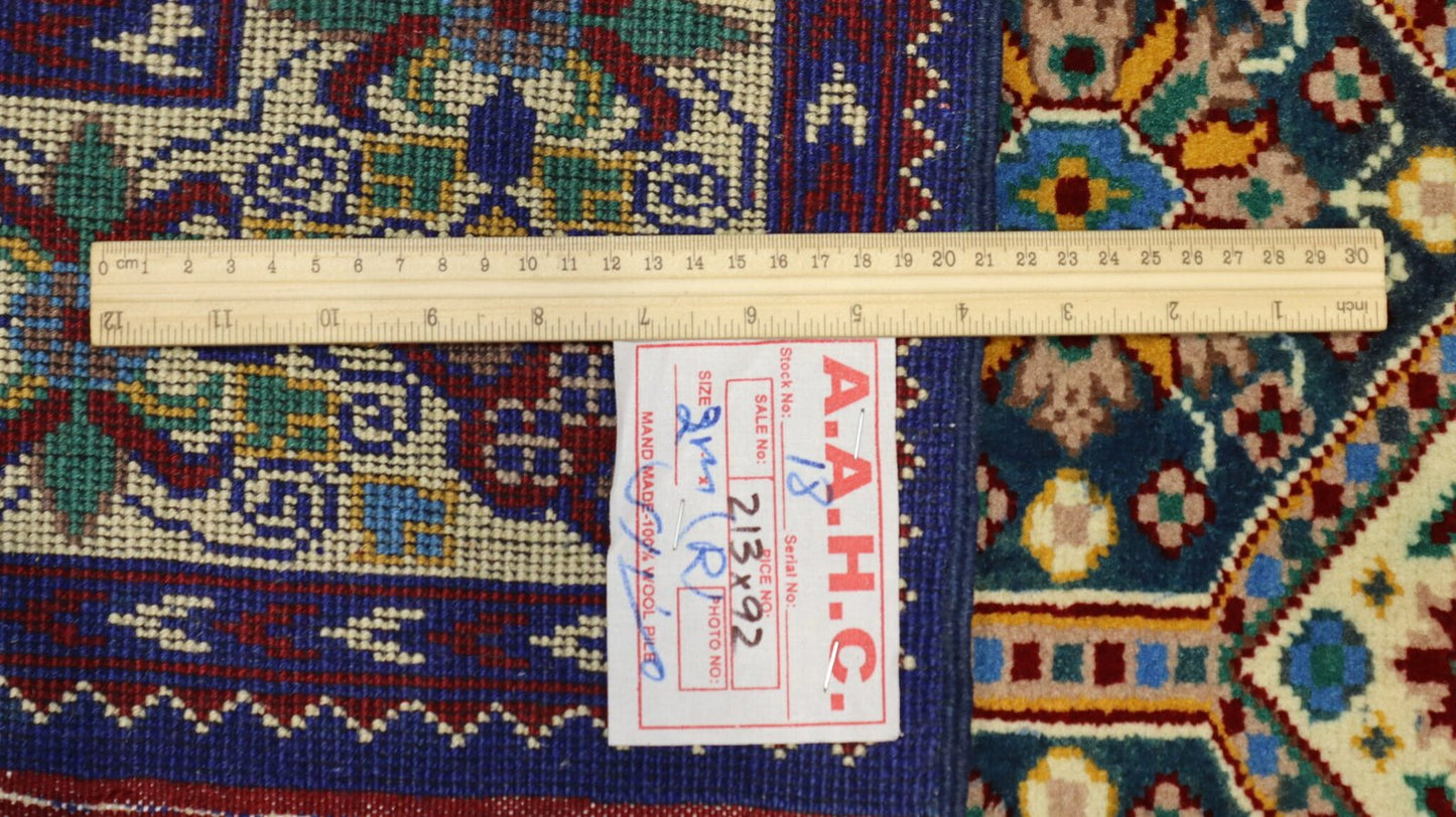 Afghan Handmade Rug-Size-213X92Cm-6.9x3 Ft.