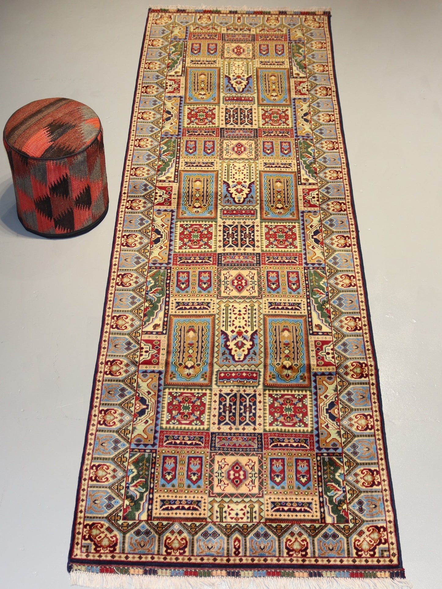 Afghan Handmade Rug-Size-298X93Cm-9.7×3.1 Ft.