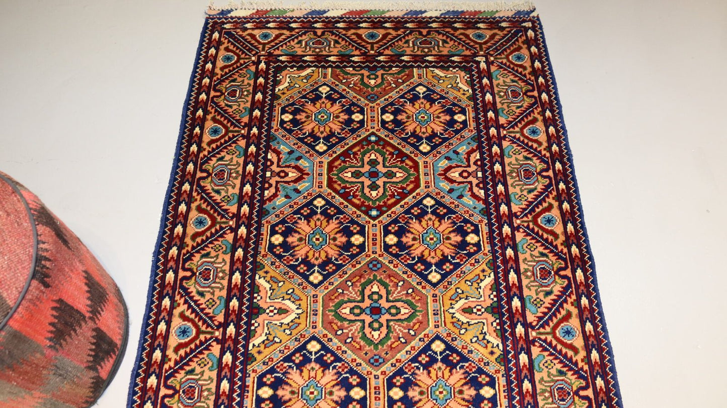 Afghan Handmade Rug -Size-316X97 Cm-10.3×3.1 Ft.