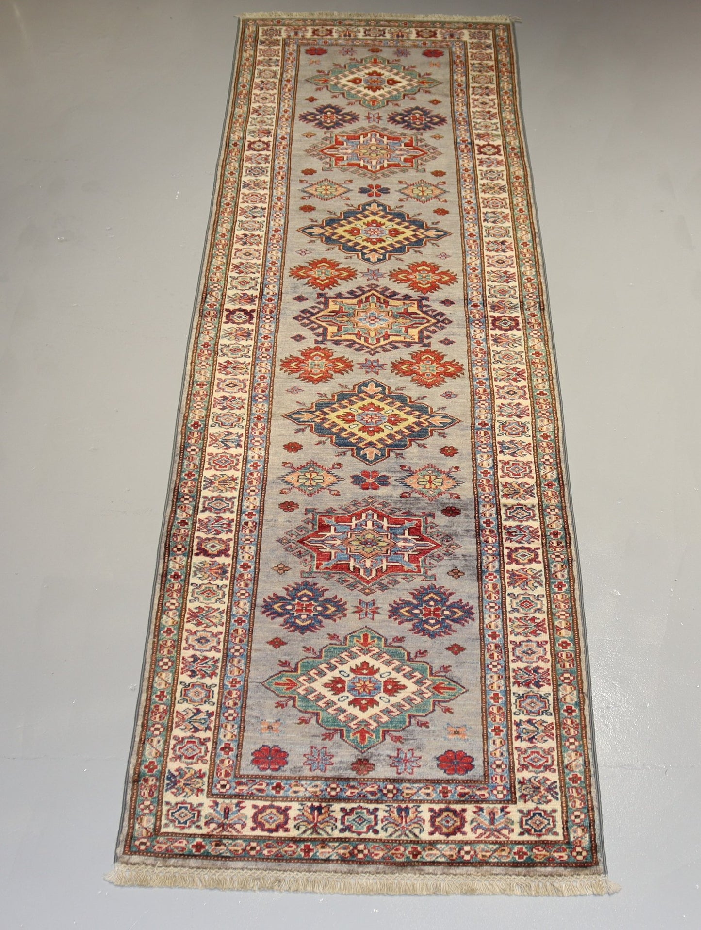 Afghan Handmade Rug-Size- 290×82 Cm-9.5×2.6 Ft. 