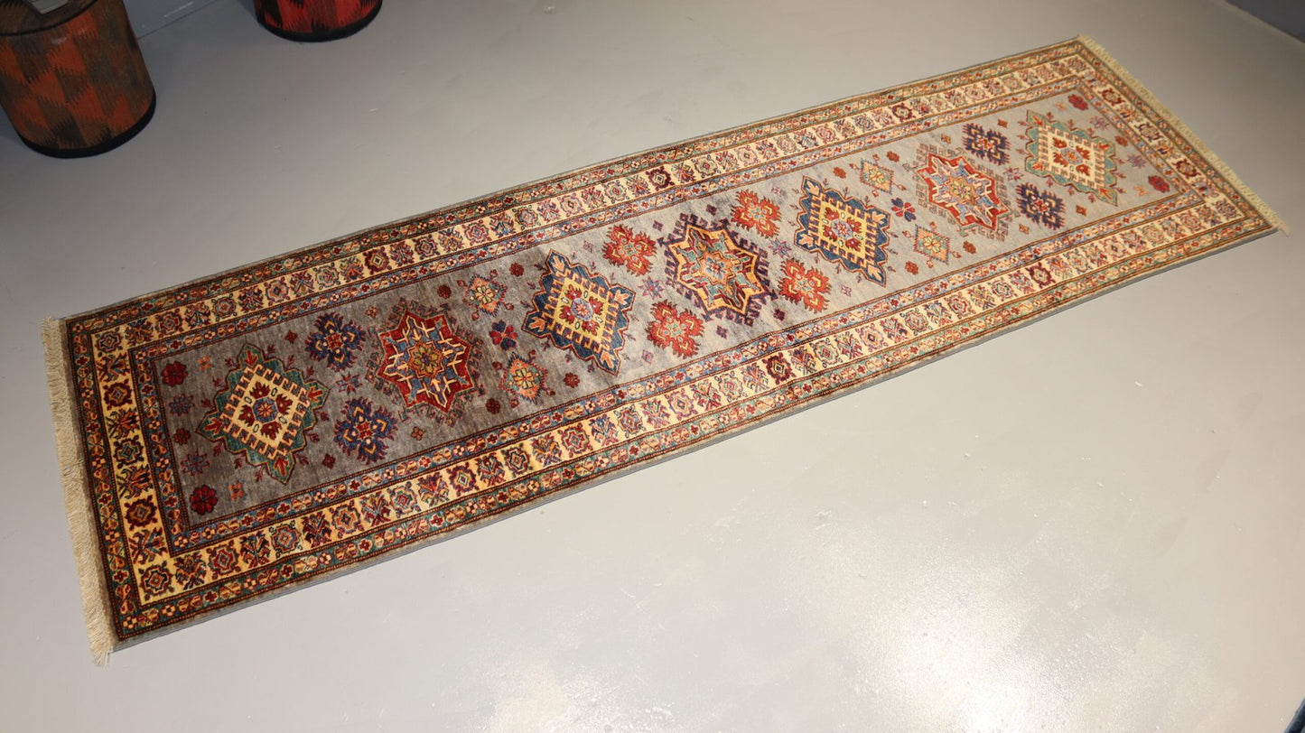 Afghan Handmade Rug-Size- 290×82 Cm-9.5×2.6 Ft. 