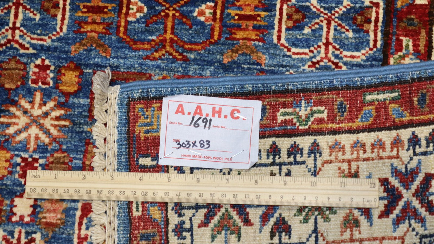 Afghan Handmade Rug-Size- 310X87Cm-9.9×2.7 Ft. OUT OF STOCK