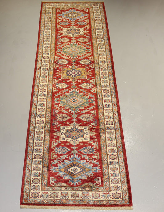 Afghan Handmade Rug -Size- 303X87Cm-9.9×2.8 Ft.